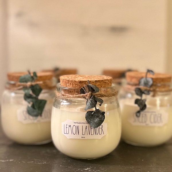 Rustic Wedding Favor,Soy Candles,Personalized Candles,Wedding favors,Baptism Favor,First Communion Favor,Rustic Decor,Rustic Centerpiece