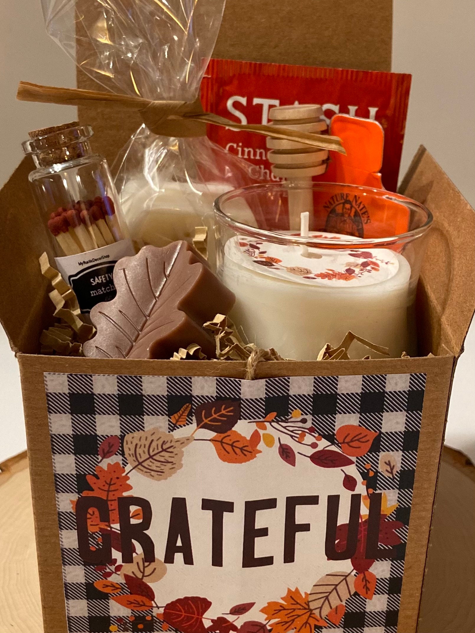 GRATEFUL Giftfall Gift Set Autumn Giftthanksgiving Gift5oz Etsy
