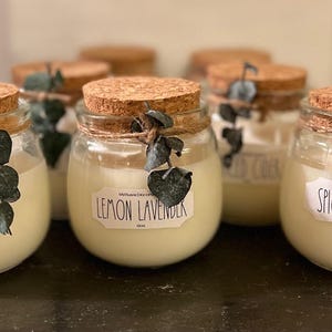 Scented Rustic Favor Soy Candle,Eucalyptus & Twine Decor,6oz Soy Candle,4oz Soy Candle,Wedding Favor, Birthday,Communion and Baptism Favors