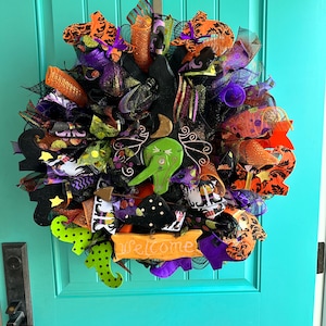 Halloween wreath,  witch wreath,  Halloween  witch wreath,  Halloween door decor
