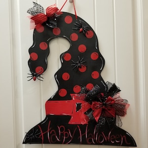 Witches hat door hanger, witches hat wall decor, witches hat Halloween decor, Halloween door hanger, Witches hat decor , Halloween decor