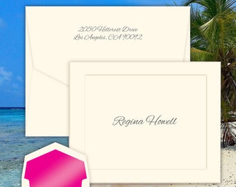 Classy Personalized Fold Notes Stationery Set - Raised Ink Stationery, Custom Stationery, Personalized Stationery, Stationery Set
