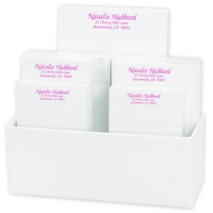 Name & Address Notepads - 7 Tablet Notepad Set with Holder - 700 Sheets/Set, Custom Notepads, Personalized Notepad Set, Made in the USA