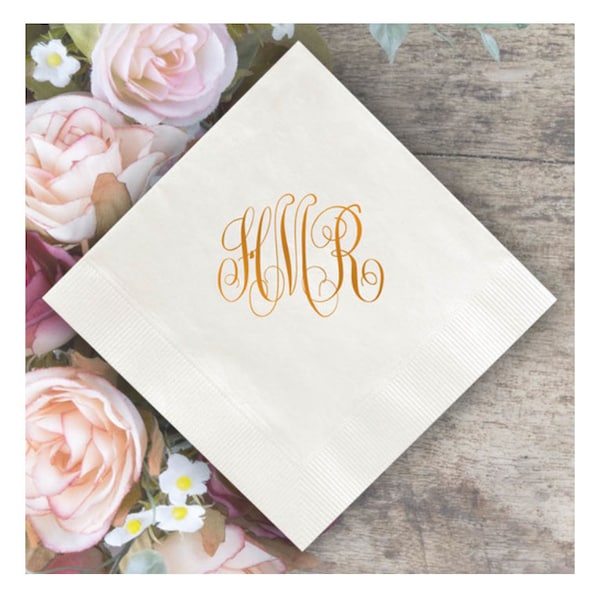 Monogram Napkins Etsy