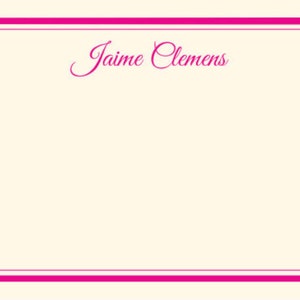 Personalized Stationery Set - Raised Ink Flat Cards - Optional Border ...