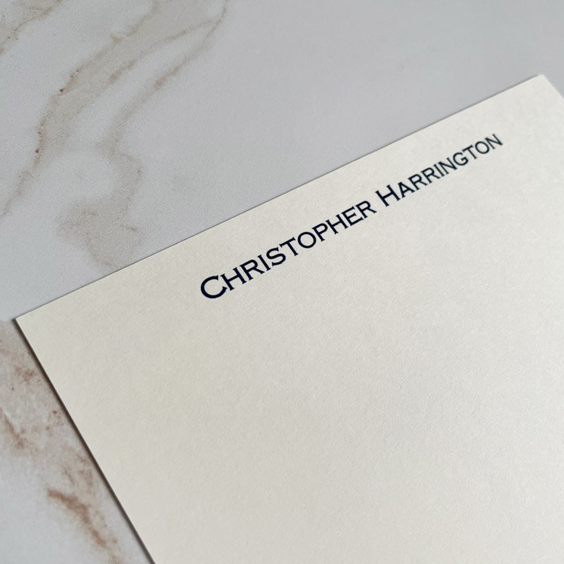 Personalized Flat Cards Stationery Set Raised Ink Stationery Etsy