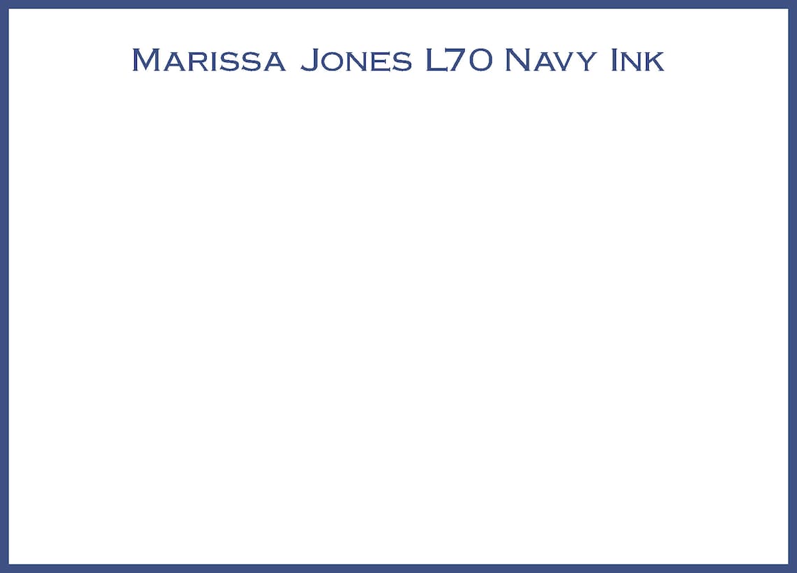 Personalized Flat Cards Stationery Set Raised Ink Stationery Etsy