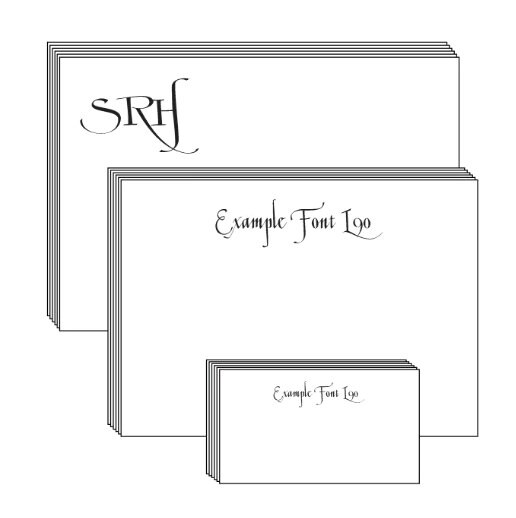 Personalized Flat Cards Stationery 150 Piece Raised Ink Etsy