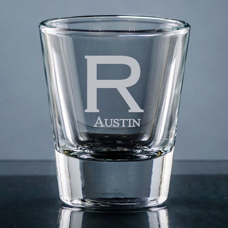 Personalized Name and Initial Shot Glass Custom Shot Glasses Etsy