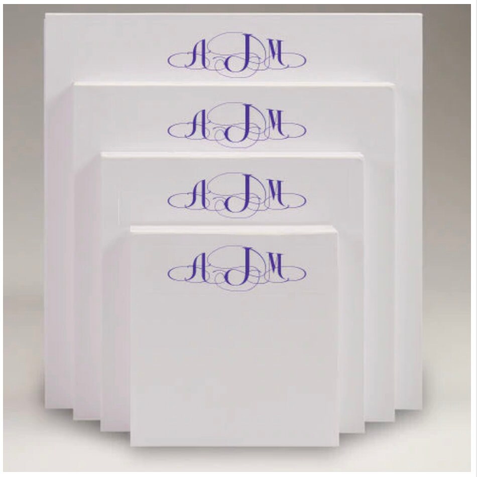 Personalized Monogram Tablet Set, 4-tablet Set - White Paper, Custom ...
