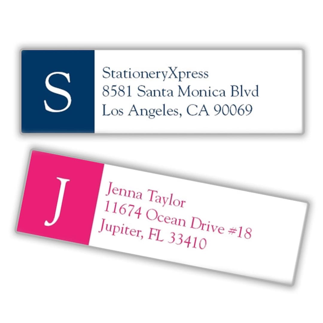 Personalized Address Labels, Personalized Initial Labels, Customizable ...