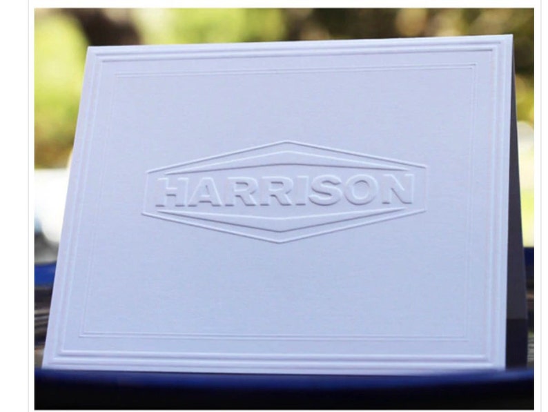 Company Logo Personalized Embossed Stationery Embossed Logo Etsy