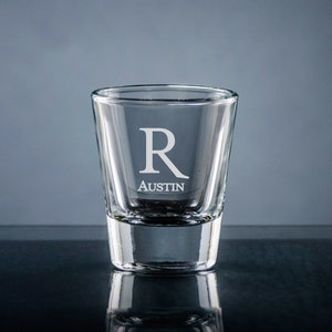 Personalized Name and Initial Shot Glass, Custom Shot Glasses, Customizable Shot Glasses, Custom Glassware, Glassware Gift, Shot Glassware
