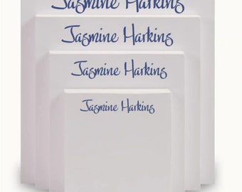 Personalized Tablet Set, 4-Tablet Set - White Paper, Custom Notepads, Personalized Notepad Set, Personalized Tablet, Made in the USA