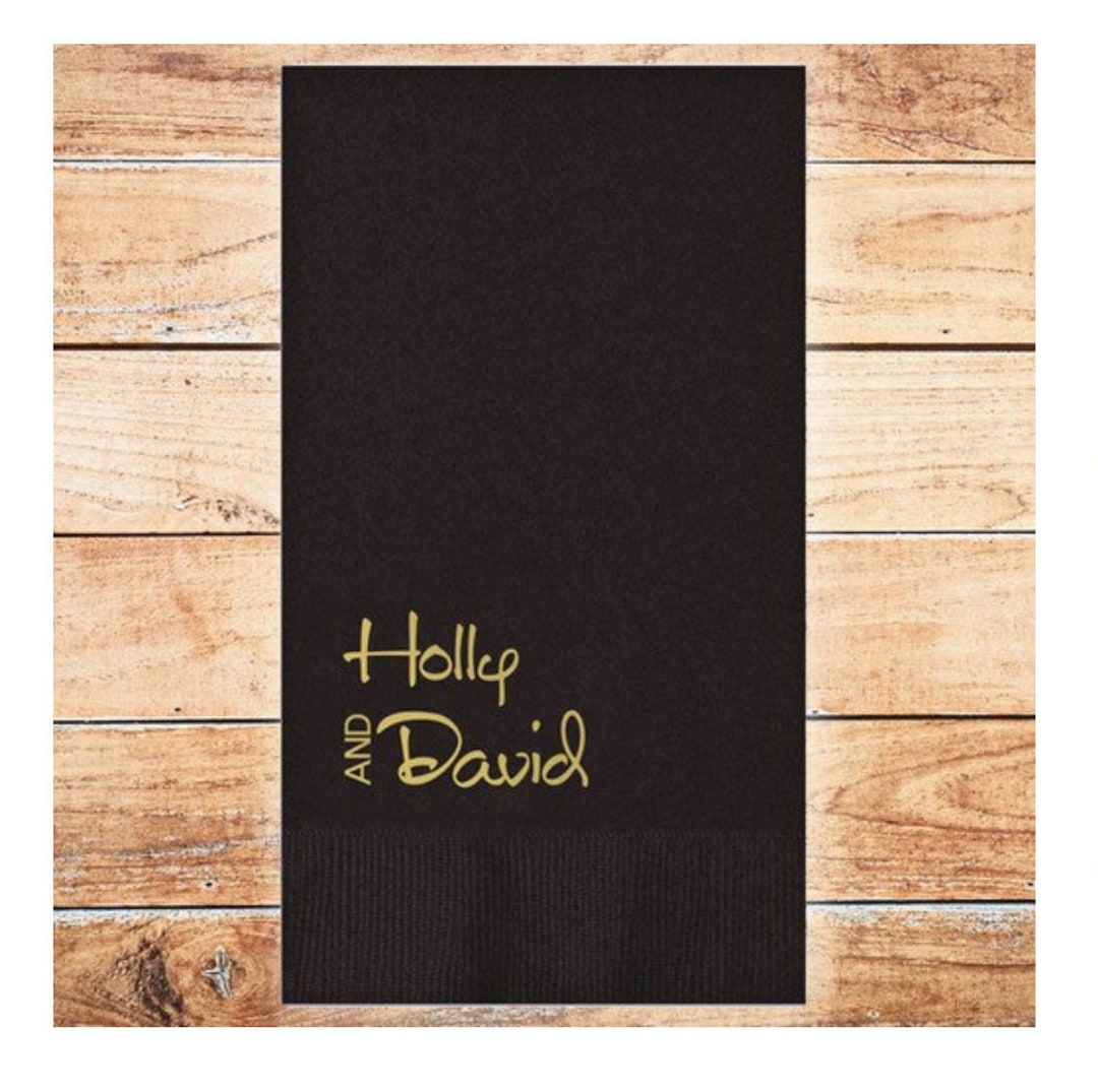 Personalized Wedding Dinner Napkins/guest Towels, Foil Pressed, 100/set