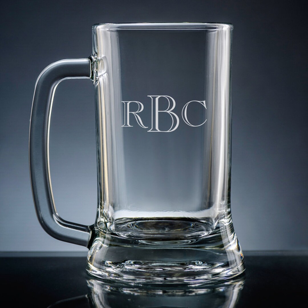 Personalized Monogrammed Beer Mug, Custom Beer Mug, Customizable Beer ...