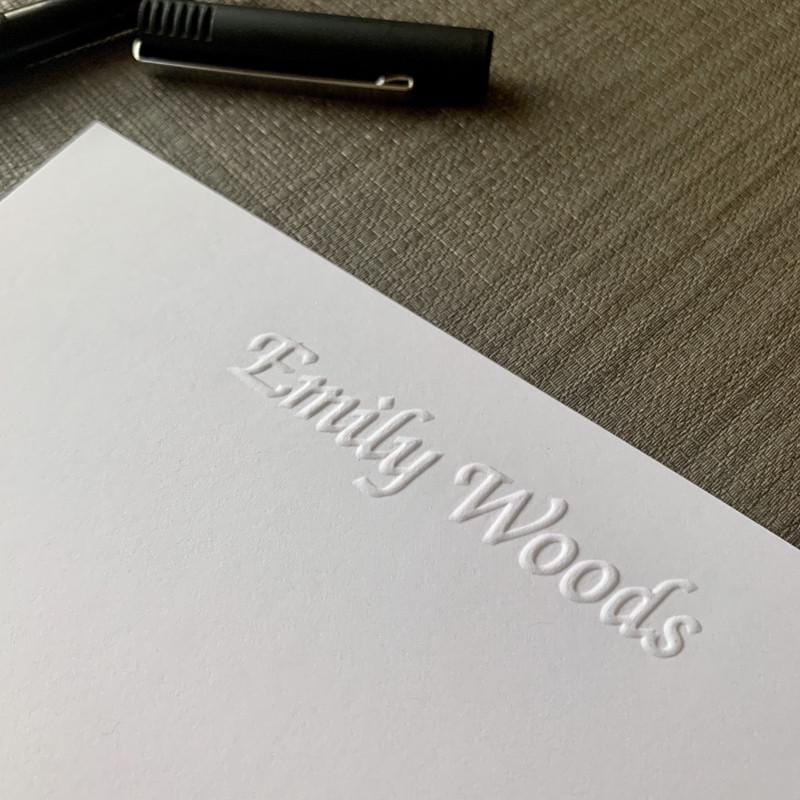 Personalized Embossed Stationery – Fancy Raised Ink Note Cards With ...