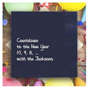 Personalized Party/Birthday Cocktail Napkins, Foil Pressed, 100/Set, Made in the USA, Cocktail Napkins, Custom Napkins, Beverage Napkins