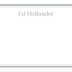 Personalized Stationery Set - Raised Ink Flat Cards - Optional Border ...