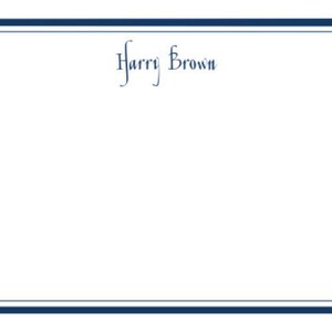 Personalized Stationery Set - Raised Ink Flat Cards - Optional Border ...