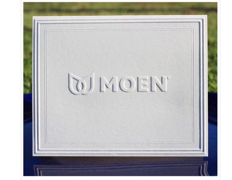 Company Logo Personalized Embossed Stationery Embossed Logo Etsy