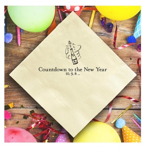 Personalized Birthday Cocktail Napkins, Foil Pressed, 100/Set, Made in the USA, Birthday Beverage Napkins, Custom Napkins, Party Napkins