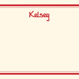 Personalized Stationery Set - Raised Ink Flat Cards - Optional Border ...