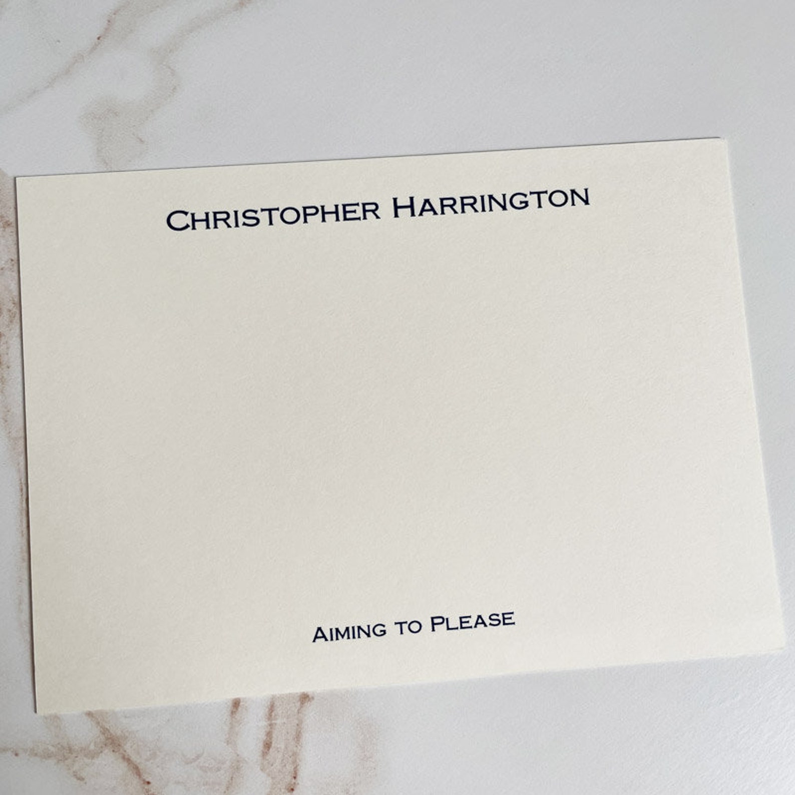 Personalized Flat Cards Stationery Set Raised Ink Stationery Etsy