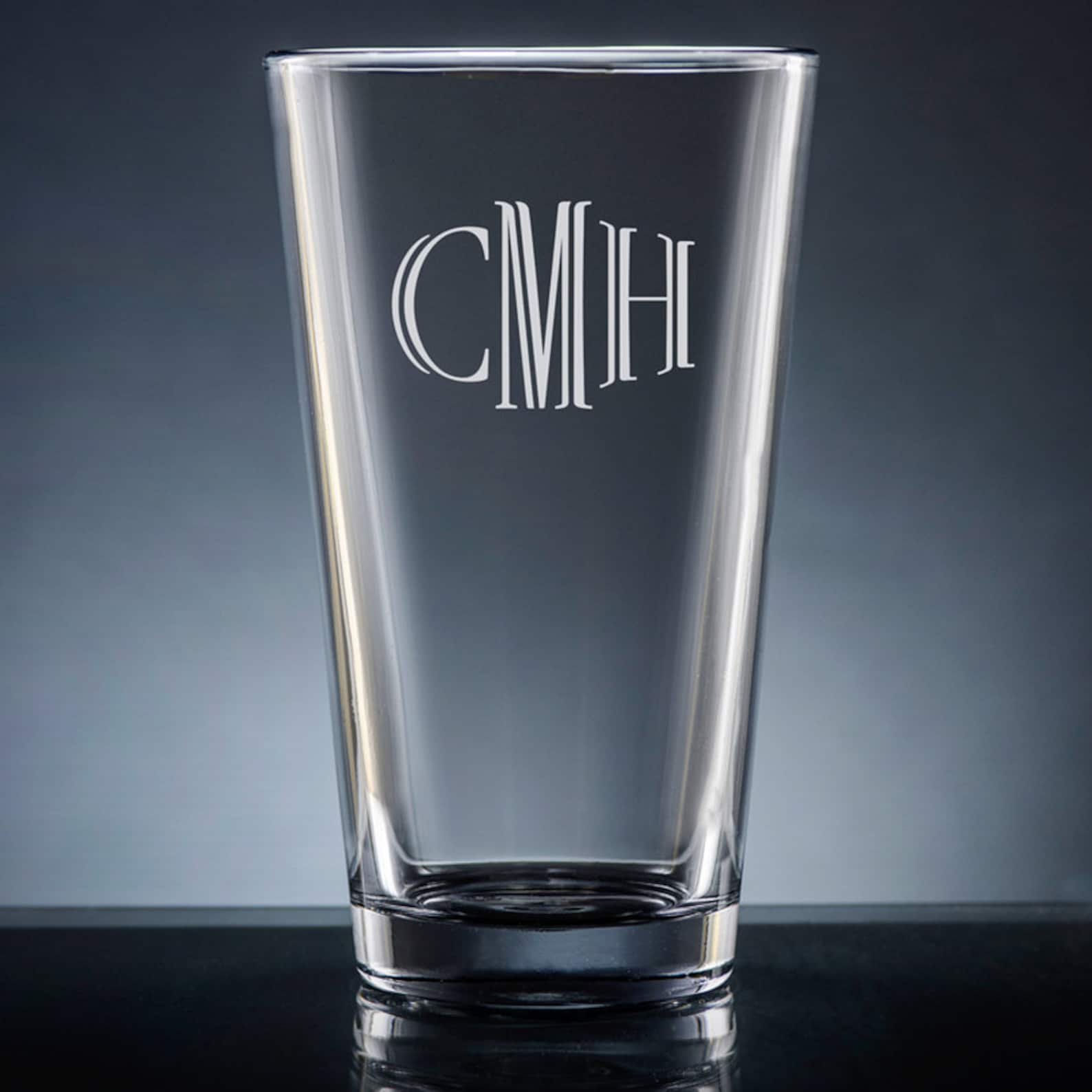 Personalized Monogrammed Pint Glass Custom Pint Glass Etsy