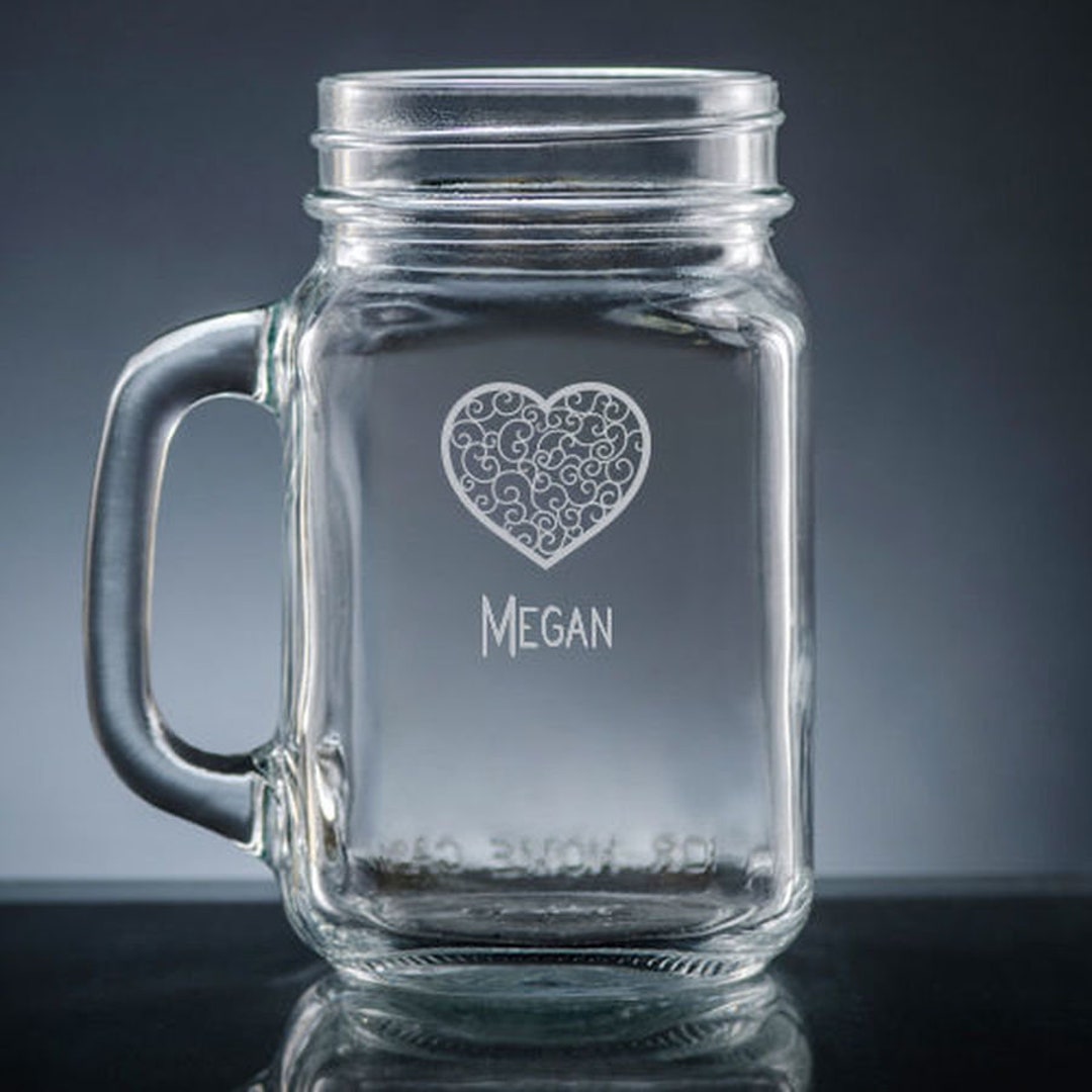 Personalized Mason Jar Drinkware, Customized Mason Jar, Custom Motif ...