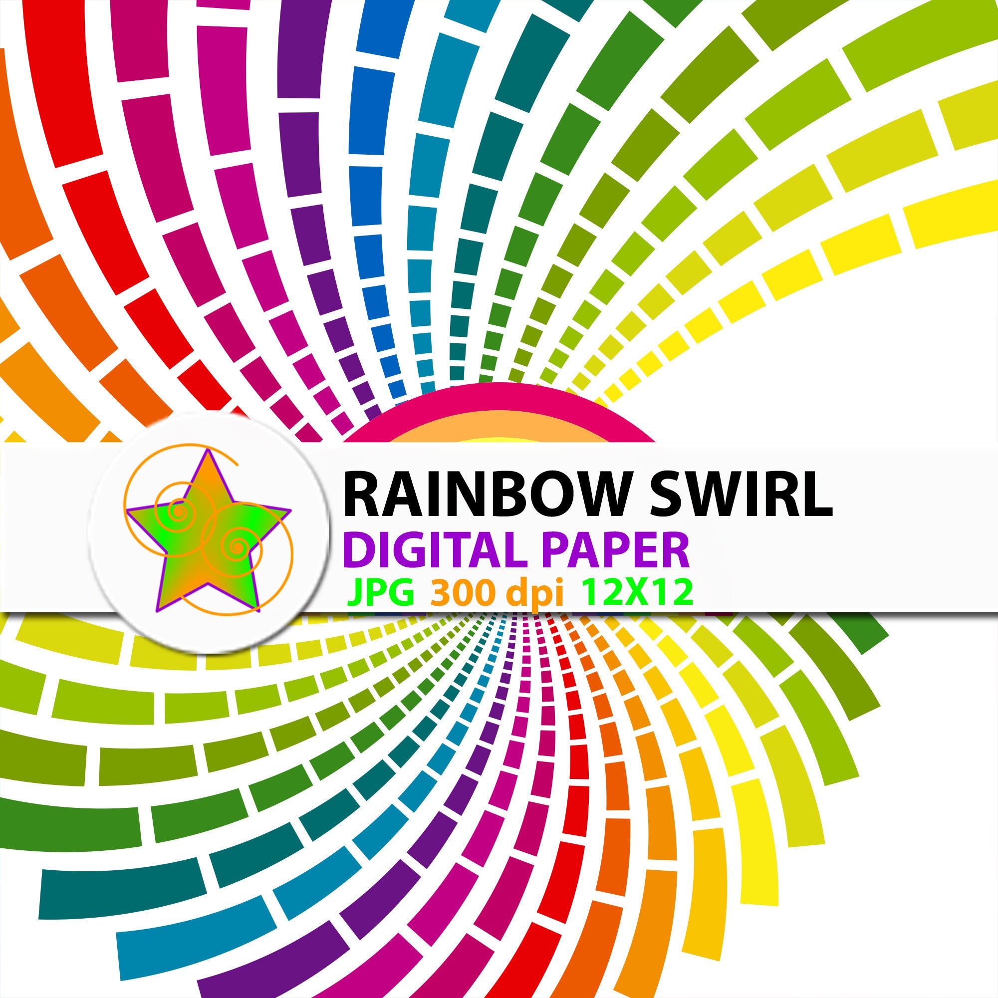 Rainbow Swirl - Etsy