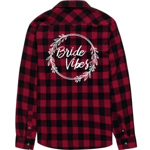 Bride - Bridesmaids Matching Flannels. - Flower girl, Mother of bride, Mother of the groom, wedding day, bachelorette party
