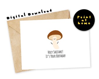 Funny Printable Card Make Your Own Cards at Home Birthday | Etsy