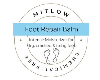 Mitlow Foot Repair Balm ~ Natural foot cream for dry cracked itchy feet