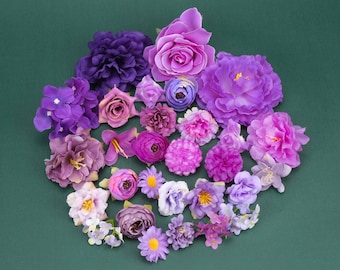 Künstliche Seidenblume Handgefertigte Combo Set Multicolor Rayon Blüte Bulk DIY Kit Handgemachte Geschenke DIY Material Pack Bouquet 29 Stück