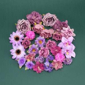 Artificial Silk Flower Heads Kit, 29pcs/kit, DIY Bulk Flower Heads, DIY Handmade Craft Supplies ,Peony/Sunflower/Rose