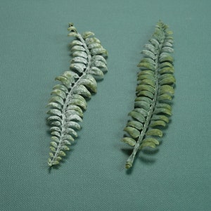 6/150pcs Green Dusty Fern Frond Picks / Artificial Leaf / Fake Foliage Branch Spray Bouquets Filler / Plastic Greenery For DIY Crafts Decor