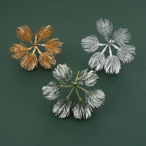 1/10束 人工ノーベルパイン 3色 フェイク植物 小さな緑 DIY 工芸品 リース コサージュ ホリデーカード 装飾用