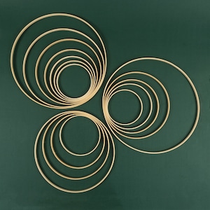 1PCS Bamboo Wreath Frame With Holes For DIY Dreamcatcher Nursery Kid Hanging Garland Cake Topper Wall Flower Chandelier Decor Accessory Hoop