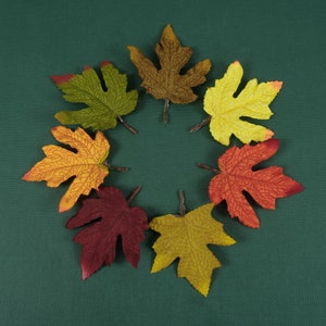 4 '' Herbst Künstliche Ahornblätter Gefälschte Eichenblatt Bluk für DIY Urlaub Thanksgiving Halloween Herbst Ahorn Party Ernte Saison Tischdekoration