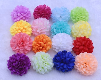 50/100Pcs Artificial Silk Carnation Artificial Flower Head Mini Hydrangea Home Wedding Party Decor DIY Wreath 5cm Fake Flower