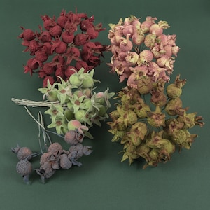 15/30PCS Artificial Fruit Small Foam Pomegranate For DIY Crafts Bouquets Wreath Decor Fake Seed