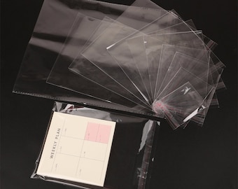5.51 ''Width Packaging Bag / 14CM 60/300PCS Clear Resealable Cello Bag Self-Adhesive Plastic Self Sealing OPP Bag Sheer For Storage Packing
