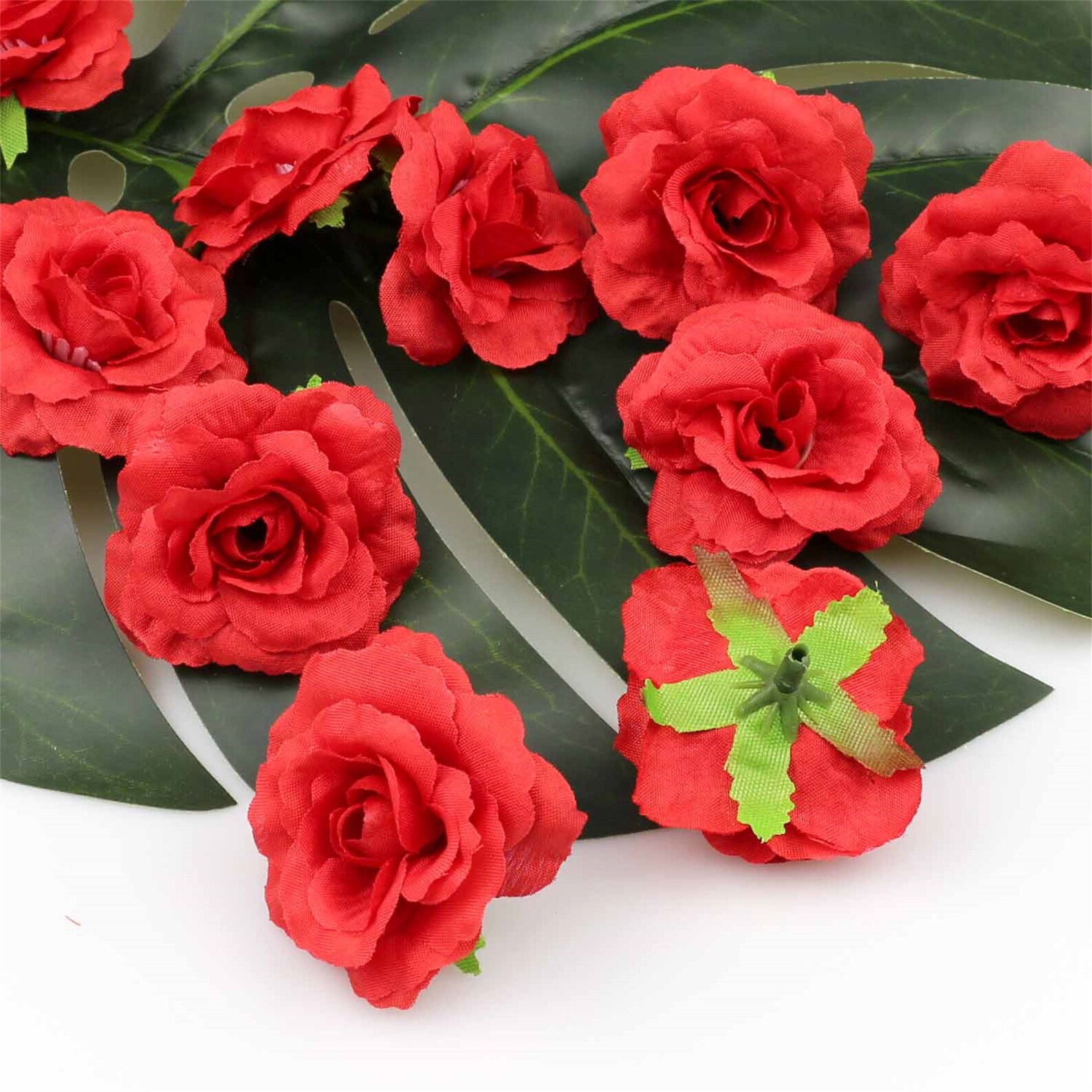 5cm Artificial Flowers Mini Silk Rose Head Wedding Home Decoration DIY ...