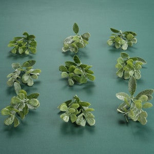 6/150 Uds boj Artificial/3,7 &#39;&#39;planta de plástico de relleno de vegetación esmerilada para DIY Mini Ramos de mesa adorno de pastel accesorio de decoración de corona