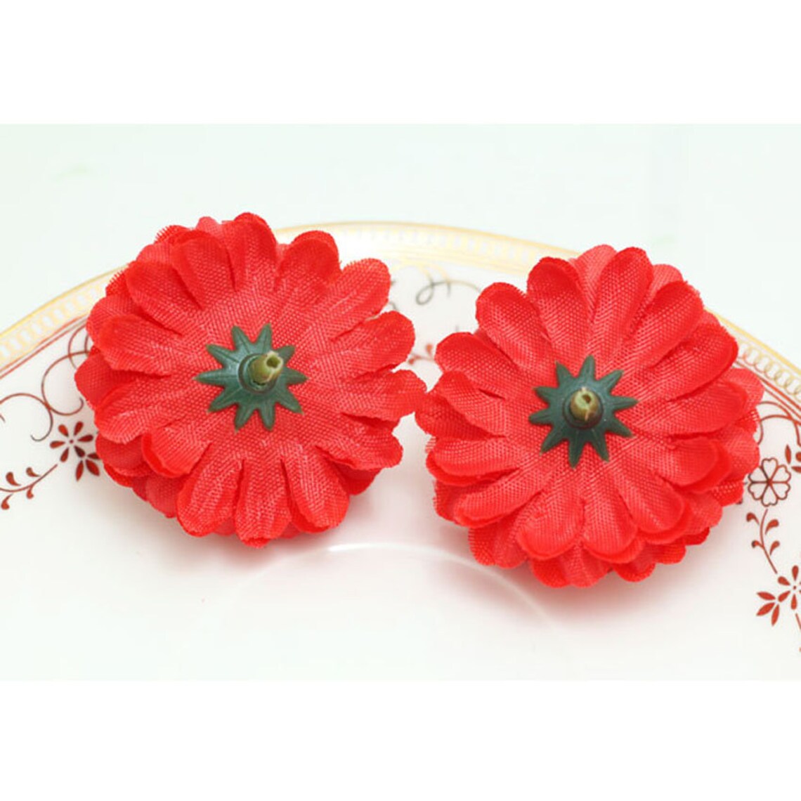 100PCS Dark Red Silk flowers Bulk Carnation Artificial Flowers Etsy