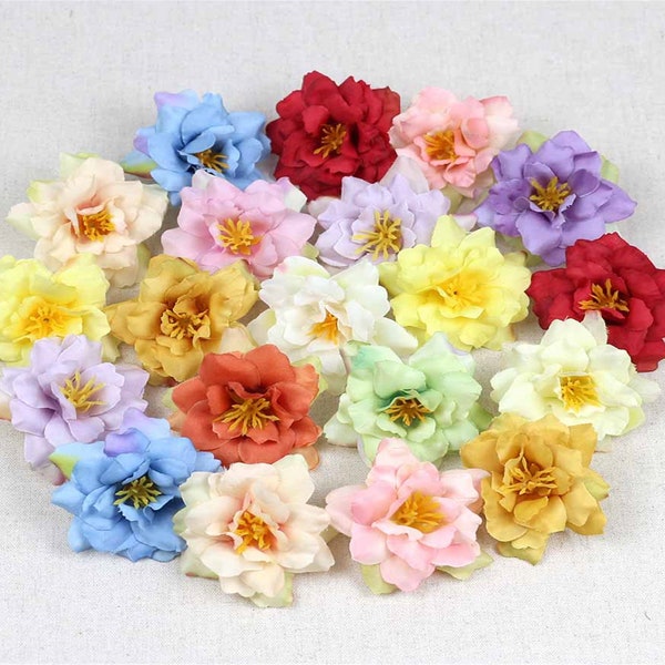 5.5cm Artificial Silk Flowe Head / Fake Flower / Mini Rose DIY Crafts 13Colors Silk Flower For DIY Corsage Hairclip Wreath Decor Accessory