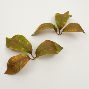 7x5.5&quot; Artificial Autumn Green Leaves Bulk Greenery Leaves Artificial Silk Elm Leaves for DIY Crafts Wedding Bouquets Wreaths Decor Foliage