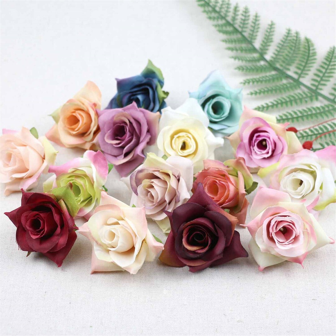 10100PCS Flower Heads in Bulk Artificial Rose Flower Heads Etsy