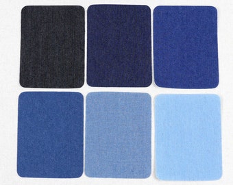 2/10PCS 6Colors Iron On Denim Patches for Clothing Jeans Repair Decor Applique
